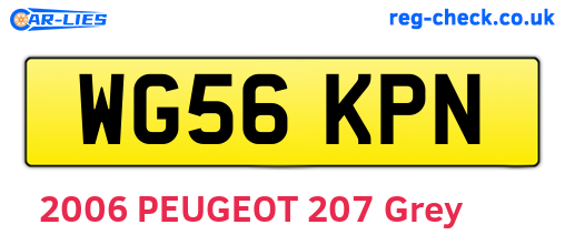 WG56KPN are the vehicle registration plates.