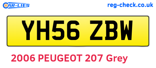 YH56ZBW are the vehicle registration plates.