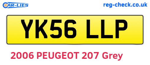 YK56LLP are the vehicle registration plates.