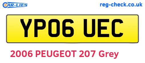 YP06UEC are the vehicle registration plates.