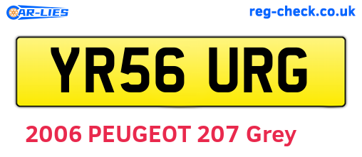 YR56URG are the vehicle registration plates.