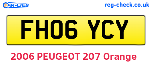 FH06YCY are the vehicle registration plates.