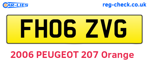 FH06ZVG are the vehicle registration plates.