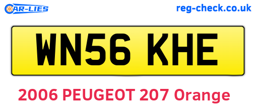WN56KHE are the vehicle registration plates.