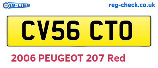 CV56CTO are the vehicle registration plates.