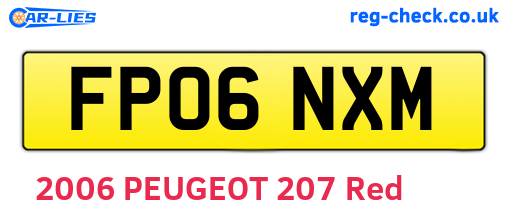 FP06NXM are the vehicle registration plates.