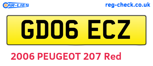 GD06ECZ are the vehicle registration plates.