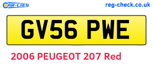 GV56PWE are the vehicle registration plates.