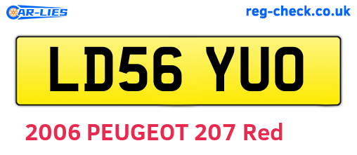 LD56YUO are the vehicle registration plates.