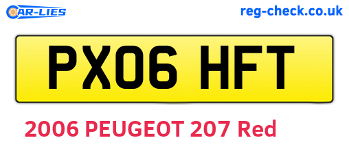 PX06HFT are the vehicle registration plates.