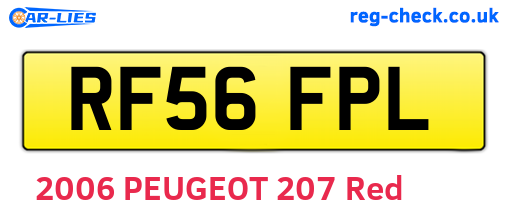 RF56FPL are the vehicle registration plates.