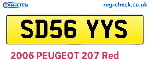 SD56YYS are the vehicle registration plates.