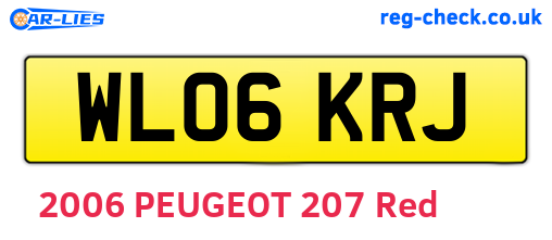 WL06KRJ are the vehicle registration plates.