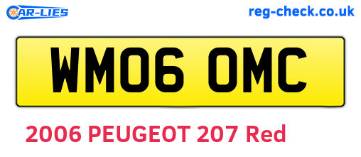 WM06OMC are the vehicle registration plates.