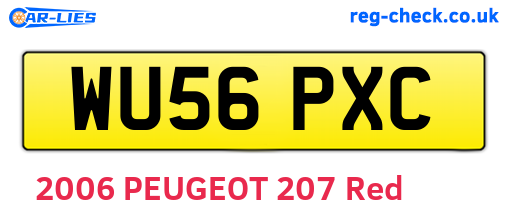 WU56PXC are the vehicle registration plates.