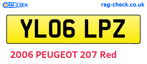 YL06LPZ are the vehicle registration plates.