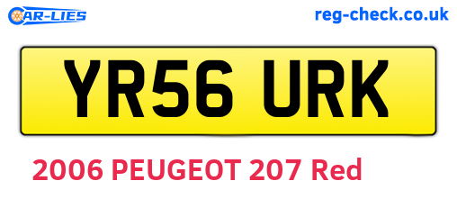 YR56URK are the vehicle registration plates.