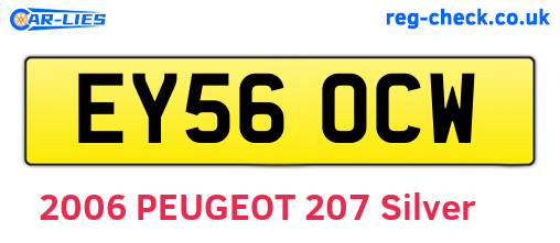 EY56OCW are the vehicle registration plates.
