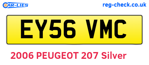 EY56VMC are the vehicle registration plates.