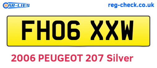 FH06XXW are the vehicle registration plates.