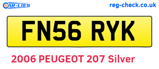 FN56RYK are the vehicle registration plates.