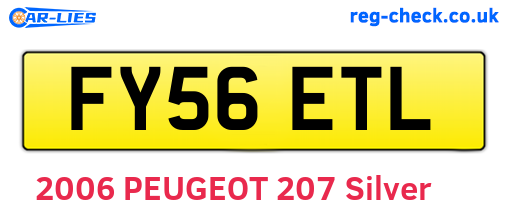 FY56ETL are the vehicle registration plates.