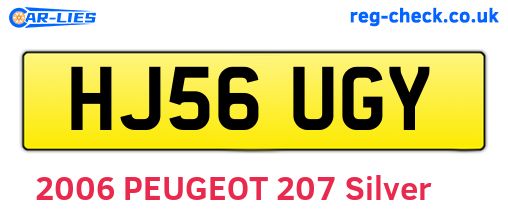 HJ56UGY are the vehicle registration plates.