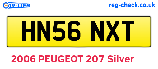 HN56NXT are the vehicle registration plates.