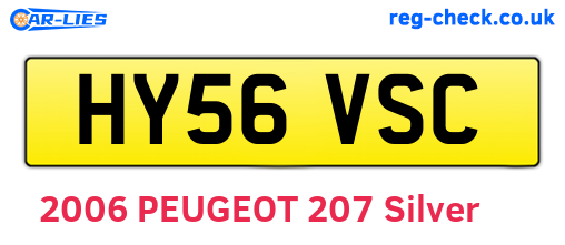 HY56VSC are the vehicle registration plates.