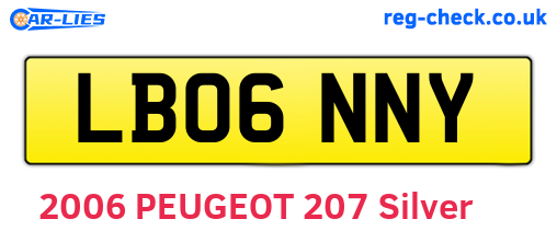 LB06NNY are the vehicle registration plates.