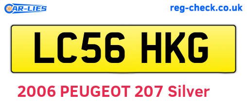 LC56HKG are the vehicle registration plates.
