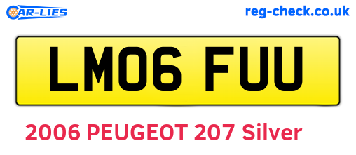 LM06FUU are the vehicle registration plates.