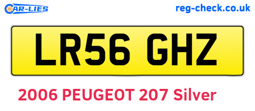 LR56GHZ are the vehicle registration plates.
