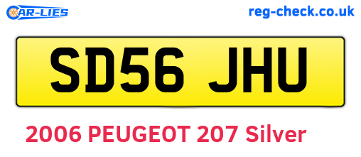 SD56JHU are the vehicle registration plates.