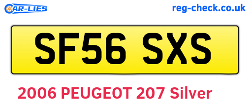 SF56SXS are the vehicle registration plates.
