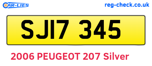 SJI7345 are the vehicle registration plates.