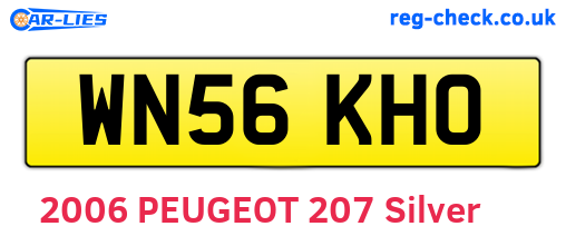 WN56KHO are the vehicle registration plates.