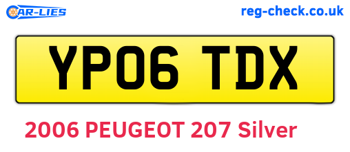 YP06TDX are the vehicle registration plates.