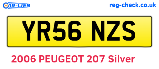 YR56NZS are the vehicle registration plates.