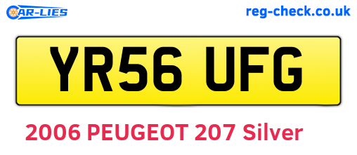 YR56UFG are the vehicle registration plates.