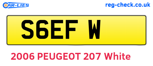 S6EFW are the vehicle registration plates.