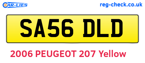 SA56DLD are the vehicle registration plates.