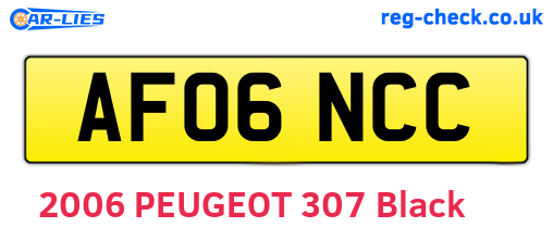 AF06NCC are the vehicle registration plates.