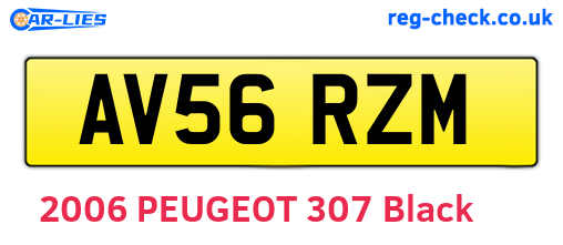 AV56RZM are the vehicle registration plates.