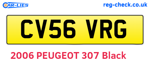 CV56VRG are the vehicle registration plates.