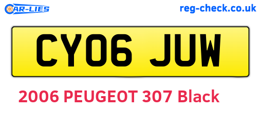CY06JUW are the vehicle registration plates.