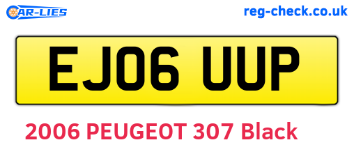 EJ06UUP are the vehicle registration plates.