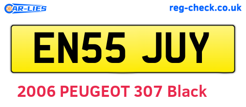 EN55JUY are the vehicle registration plates.