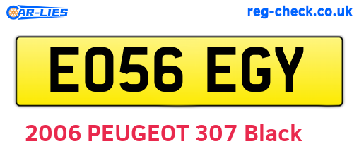 EO56EGY are the vehicle registration plates.