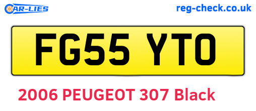 FG55YTO are the vehicle registration plates.